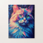 Kleurrijke Maine Coon Cat Legpuzzel (Verticaal)