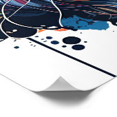 Kleurrijke Maine Coon Cat Poster (Hoek)