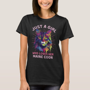 Kleurrijke Maine Coon Cat T-shirt
