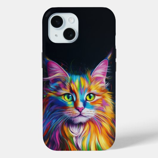Kleurrijke Maine Coon telefoonhoes Case-Mate iPhone Case (Achterkant)