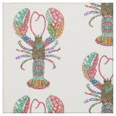 Kleurrijke Maine rode kreeft stof (Swatch)