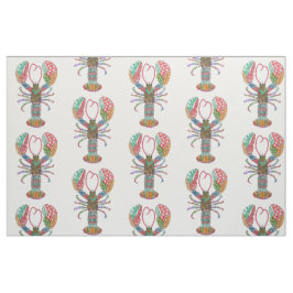 Kleurrijke Maine rode kreeft stof