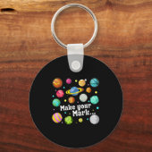 Kleurrijke Make Your Mark Happy Dot Day Teacher Ki Sleutelhanger (Voorkant)