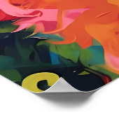 Kleurrijke Maltese hondenkunst Poster (Hoek)