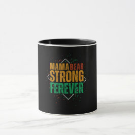 Kleurrijke Mama Beer Sterk Voor Altijd Mok