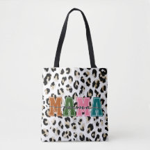 Kleurrijke Mama Canvas tas – Trendy Moederdag Gift