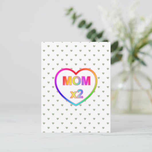 Kleurrijke mama x 2 Moederdag Briefkaart (Staand voorkant)