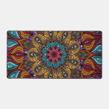 Kleurrijke Mandala Bloem Zen Bruin Leuk Cool Tripp