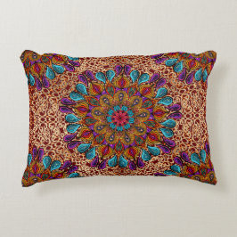 Kleurrijke Mandala Boho Stijl Maximalist Hippie Accent Kussen