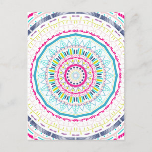 kleurrijke mandala briefkaart