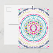 kleurrijke mandala briefkaart (Voorkant / Achterkant)