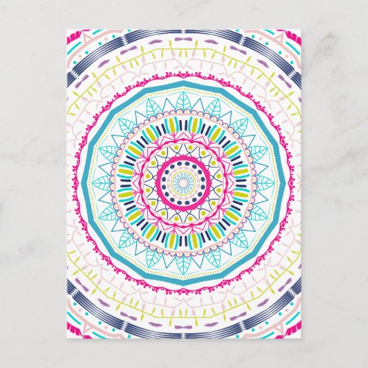 kleurrijke mandala briefkaart (Voorkant)