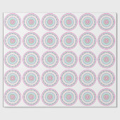 kleurrijke mandala cadeaupapier (Vlak)