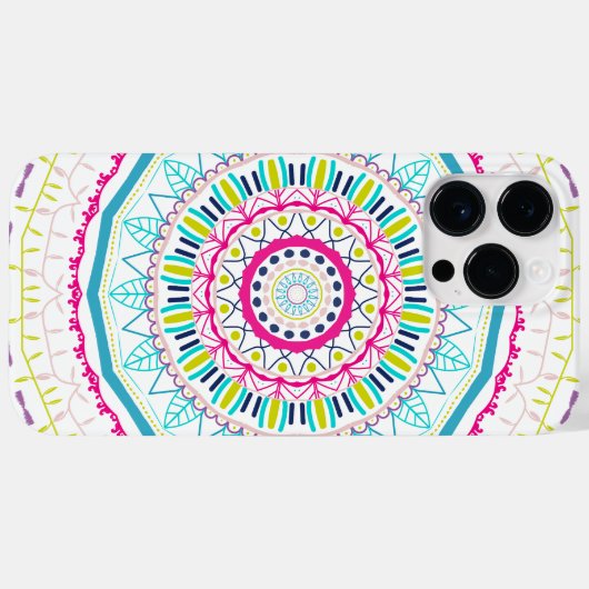 kleurrijke mandala Case-Mate iPhone case (Achterkant (horizontaal))