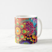 Kleurrijke Mandala Coffee Mag Koffiemok (Voorkant rechts)