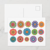 Kleurrijke Mandala Collage Briefkaart (Voorkant / Achterkant)