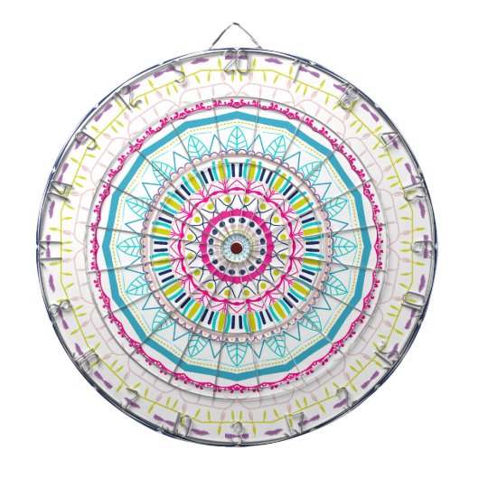 kleurrijke mandala dartbord (Voorkant)