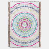 kleurrijke mandala deken (Voorkant Verticaal)
