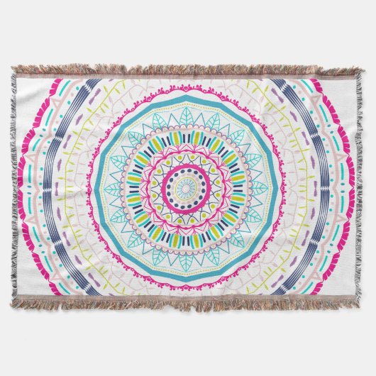 kleurrijke mandala deken (Voorkant)
