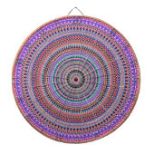 Kleurrijke mandala design dartbord (Voorkant)