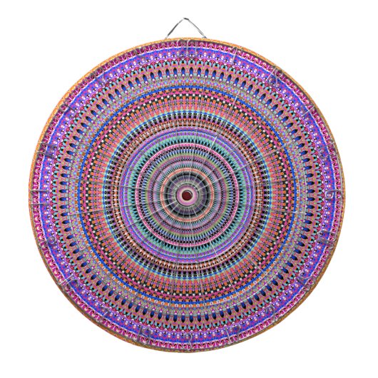 Kleurrijke mandala design dartbord (Voorkant)