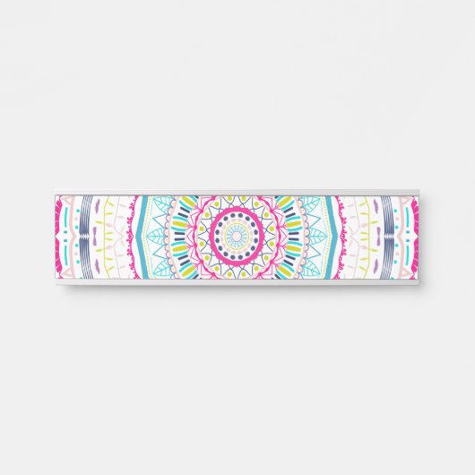 kleurrijke mandala deurbordje (Voorkant)
