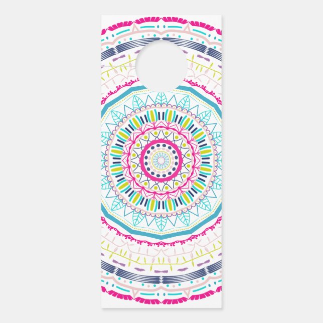 kleurrijke mandala deurhanger (Voorkant)