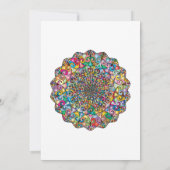 Kleurrijke mandala Diwali nachtuitnodiging Kaart (Achterkant)