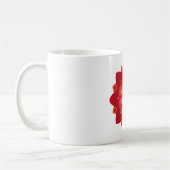 Kleurrijke Mandala energie wiel bloem harmonie roo Koffiemok (Links)