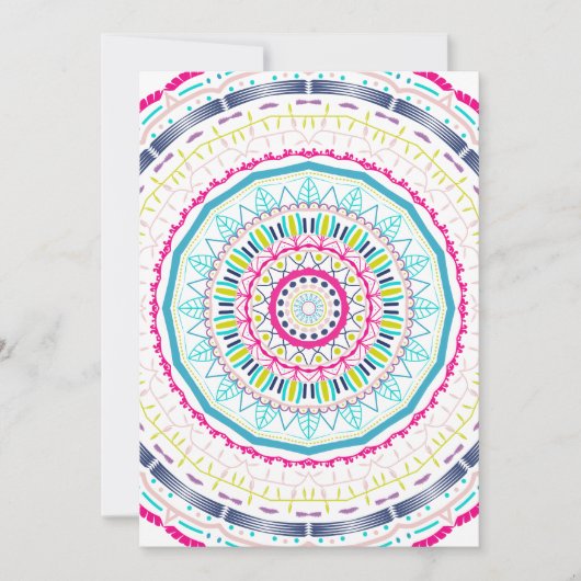 kleurrijke mandala feestdagenkaart (Voorkant)
