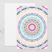 kleurrijke mandala feestdagenkaart (Voorkant / Achterkant)