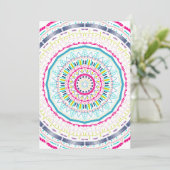 kleurrijke mandala feestdagenkaart (Staand voorkant)