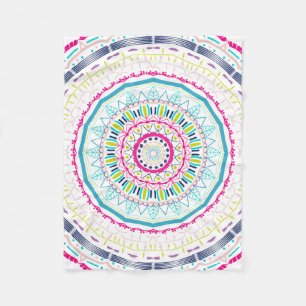 kleurrijke mandala fleece deken