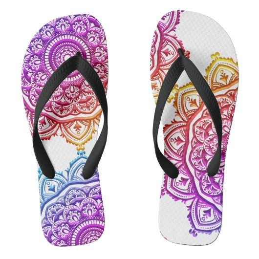 Kleurrijke Mandala Flip Flip Teenslippers (Voetbed)