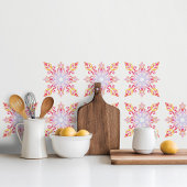 Kleurrijke Mandala Floral Patroon Tegeltje