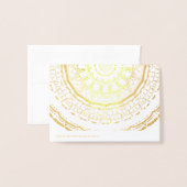 kleurrijke mandala folie kaarten (Met envelop)