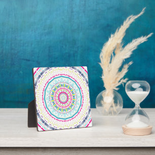 kleurrijke mandala fotoplaat
