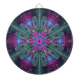 Kleurrijke Mandala Fraaie Fractale Kunst Kaleidosc Dartbord