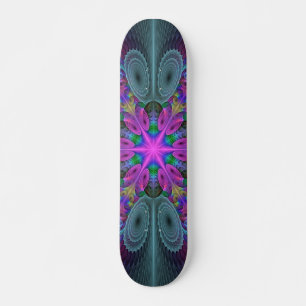 Kleurrijke Mandala Fraaie Fractale Kunst Kaleidosc Persoonlijk Skateboard