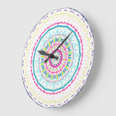 kleurrijke mandala grote klok (Hoek)