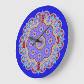 Kleurrijke Mandala Grote Klok (Hoek)