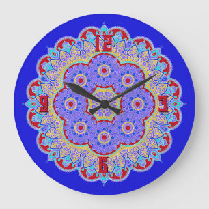 Kleurrijke Mandala Grote Klok