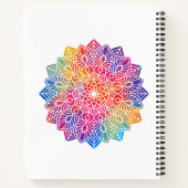 Kleurrijke Mandala Indisch Notitieboek (Achterkant)