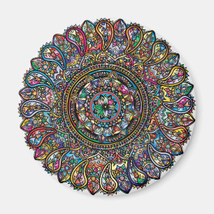 Kleurrijke Mandala Indische Magneet