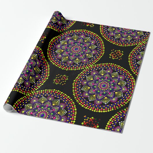 Kleurrijke Mandala - inpakpapier (Uitgerold)