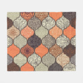 Kleurrijke Mandala: Islamitische Patchwork Naadloo Fleece Deken (Voorkant (Horizontaal))