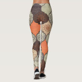 Kleurrijke Mandala: Islamitische Patchwork Naadloo Leggings (Achterkant)