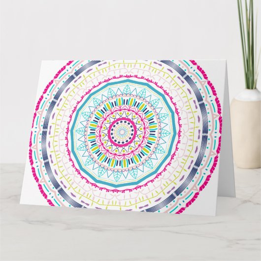 kleurrijke mandala kaart (Voorkant)