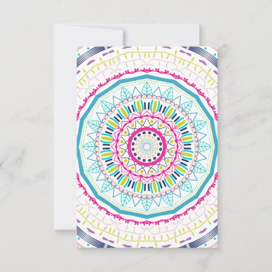 kleurrijke mandala kaart (Voorkant)