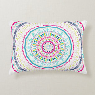 Kleurrijke Mandala-kunst Accent Kussen